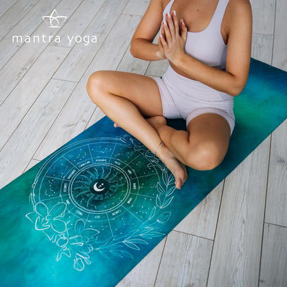 Mantra Yoga Travel PRO 1.5mm with Knee Pad - Foldable Fitness & Exercise Mat with Bag | Lightweight, Compact & Eco-Friendly | Non-Slip & Washable | For All Types of Yoga | 72" L x 24" W | 2.6 lbs