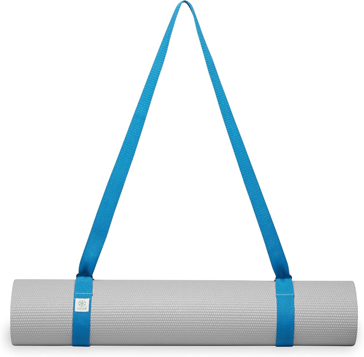 Gaiam Easy-Cinch Yoga Mat Sling - Durable Carrying Strap for Yoga Mat with Metal D-Rings for Secure Fit (No Mat Included)