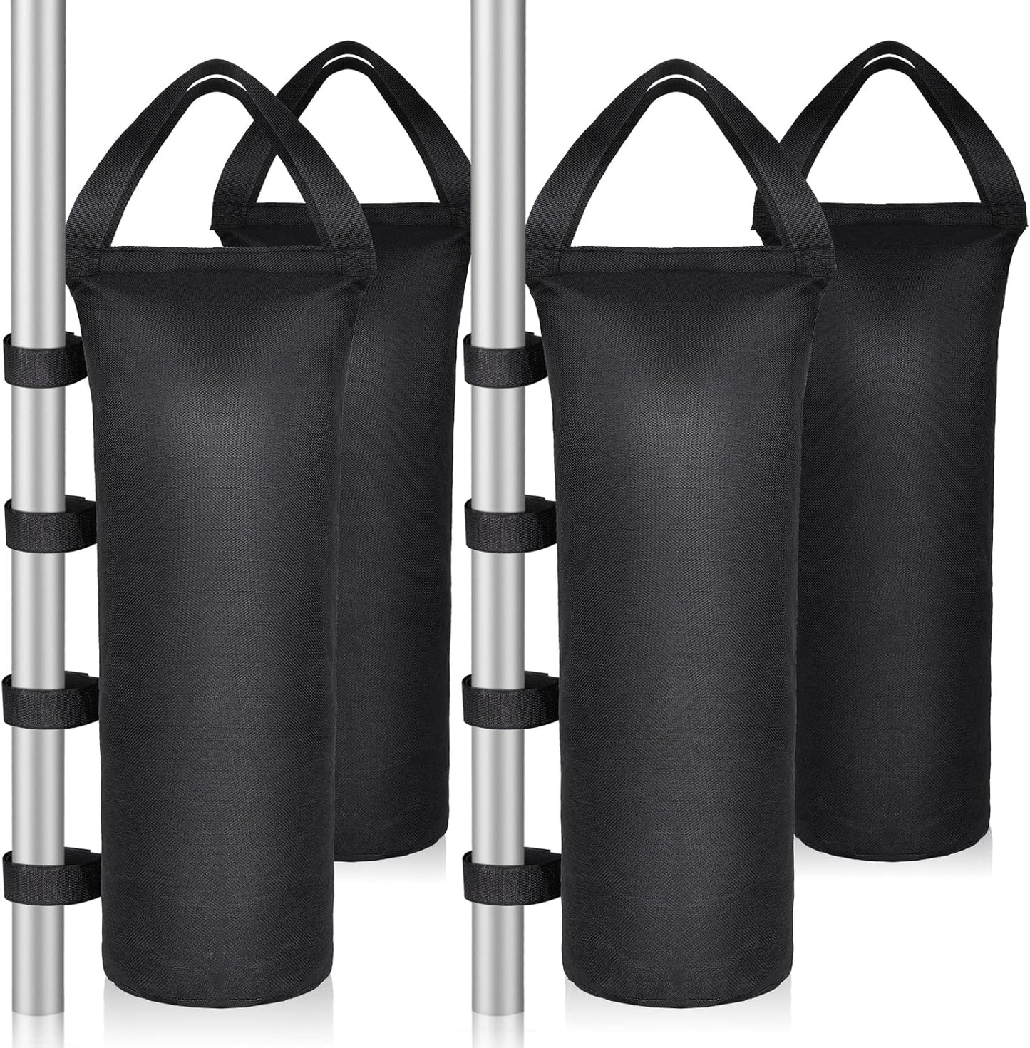 4 Packs Sandbags Weight Bags, 112 LBS Large Sandbags for weight, Cylindrical Heavy Duty Sand Bags for Beach Canopy, Pop Up Tent, RV Awning, Picnic Table, Umbrella Base, Gazebos, Trampoline Stakes