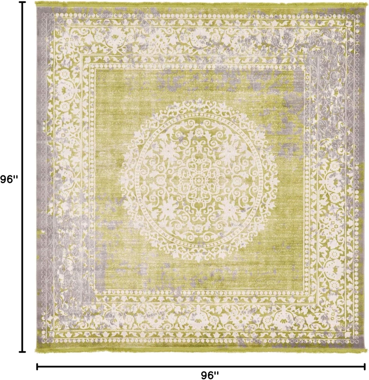 Unique Loom New Classical Collection Area Rug - Olwen (4'Round, Purple/ Gray)