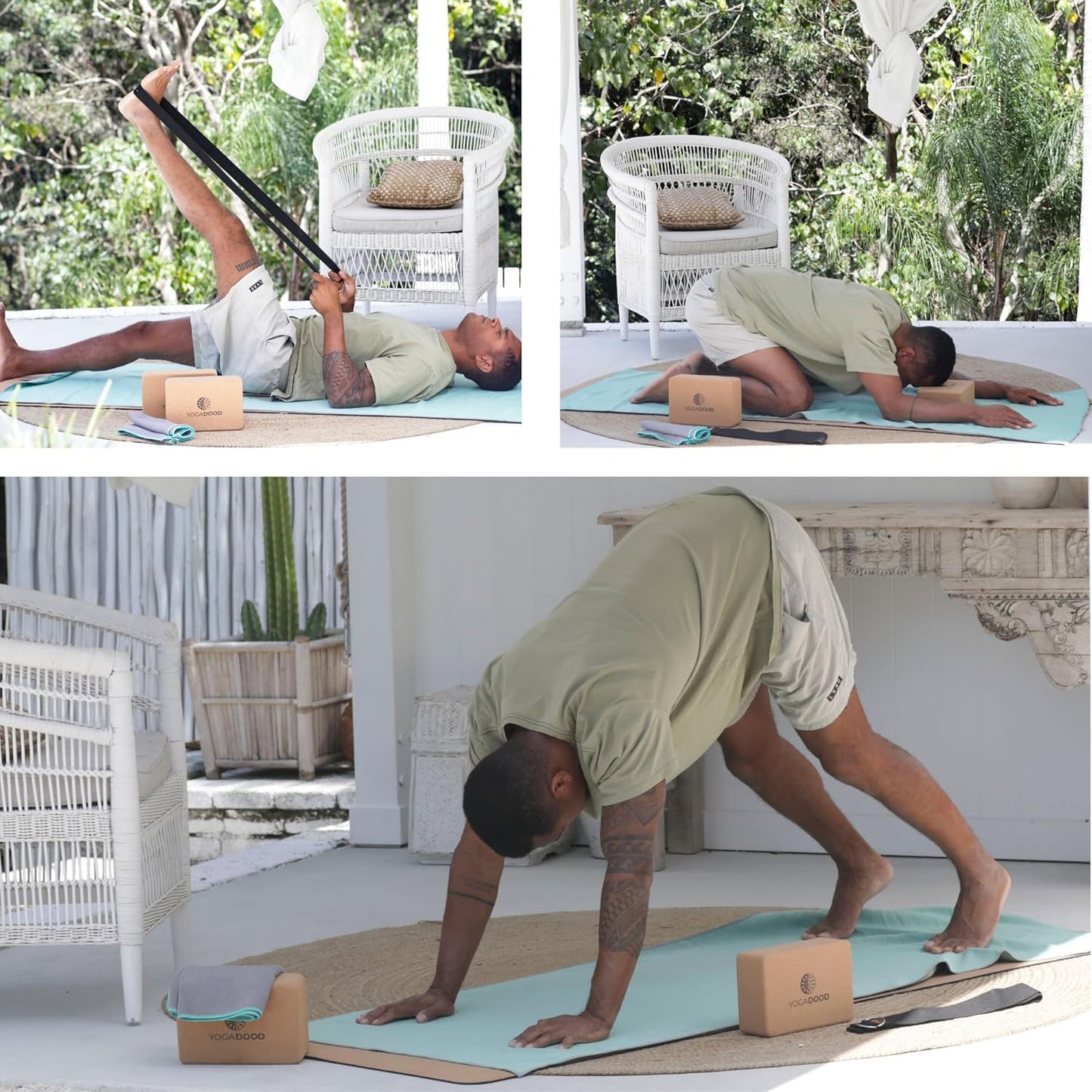 72" x 26.75" Long Hot Yoga Mat Towel Plus Compact Face Towel – Hot Yoga Essentials - Full Length, Absorbent, Microfiber Material for Workout, Gym - Pack of 2 Yoga Towels - Grip Improves with Sweat