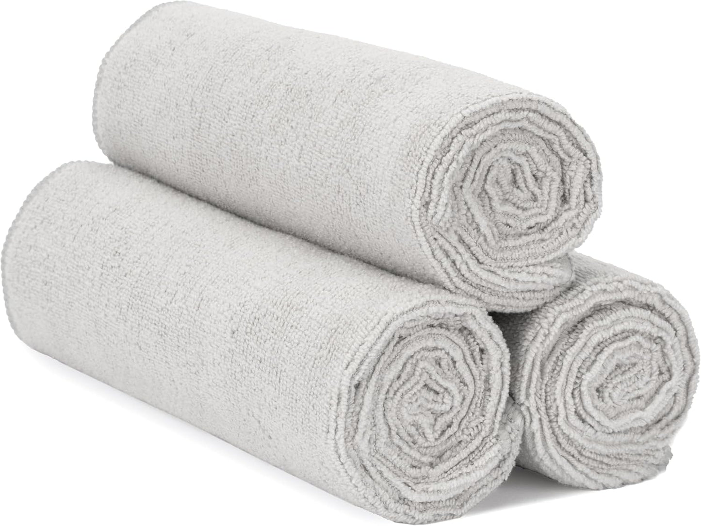 S&T INC. Microfiber Gym Towels, Yoga Towel for Home and Gym Bag, 16 Inch x 27 Inch, 3 Pack