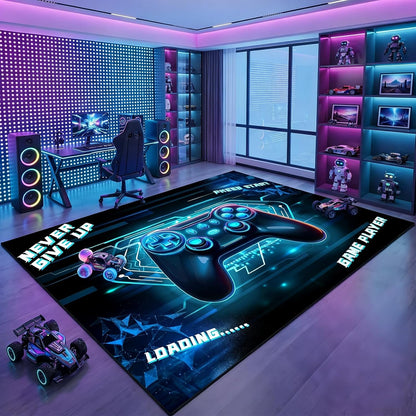 Game Controller Rugs for Bedroom Boys Living Room Gamer Gamepad Red Carpets Floor Mat Player Indoor Mats Gaming Art Design Home Decor Crystal Doormat Yoga Mats 3'x5'