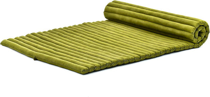 Leewadee - Kapok Roll Mat – Handcrafted Folding Sleep & Relaxation Mattress from Thailand, Ideal as Guest Bed, Camping Mat, Yoga Mat or Traditional Futon, 75 x 39 inches, Anthracite