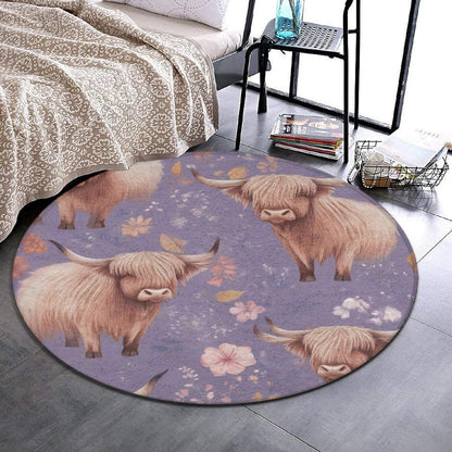 Room Sofa Yoga Soft Round Carpet, Home Decor Non Slip Kitchen Office Circle Rug, Machine Washable Modern Round Area Rug Beach Turtles, 60inch