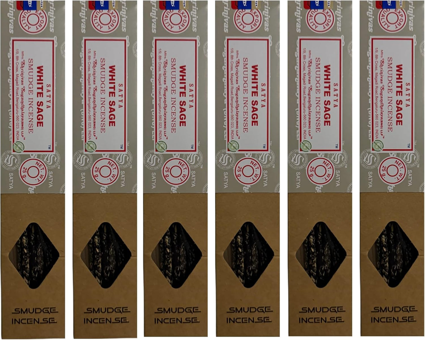 Satya Incense Gift Set Nag Champa, Super hit, Dragon's Blood, Sandalwood, Patchouli, Lavender, Positive Vibes, 15 g