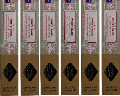 Satya Incense Gift Set Nag Champa, Super hit, Dragon's Blood, Sandalwood, Patchouli, Lavender, Positive Vibes, 15 g