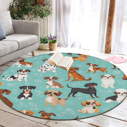 Large Home Decor Mat, Soft Round Yoga Carpet, Non Slip Machine Washable Home Office Circle Rug Gothic Witchy Sun Moon Mushroom Moth