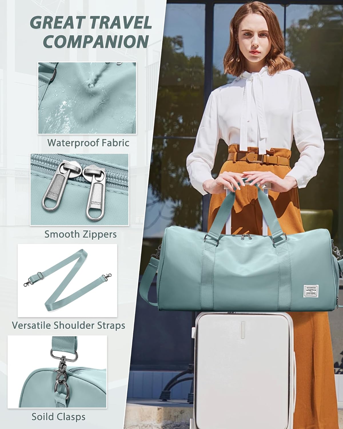 Gym Bag Womens Mens with Shoes Compartment and Wet Pocket Travel Duffel Bag for Women for Plane Sport Gym Tote Bags Swimming Yoga Waterproof Weekend Overnight Carry on Bag Hospital Holdalls - Colors A