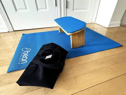 Bean Products Bamboo Foldable Meditation Bench – Supportive and Portable Folding Kneeling Stool for Zen Practice – Ergonomic Design for Seiza, Meditation, Prayer and Travel – Made in USA