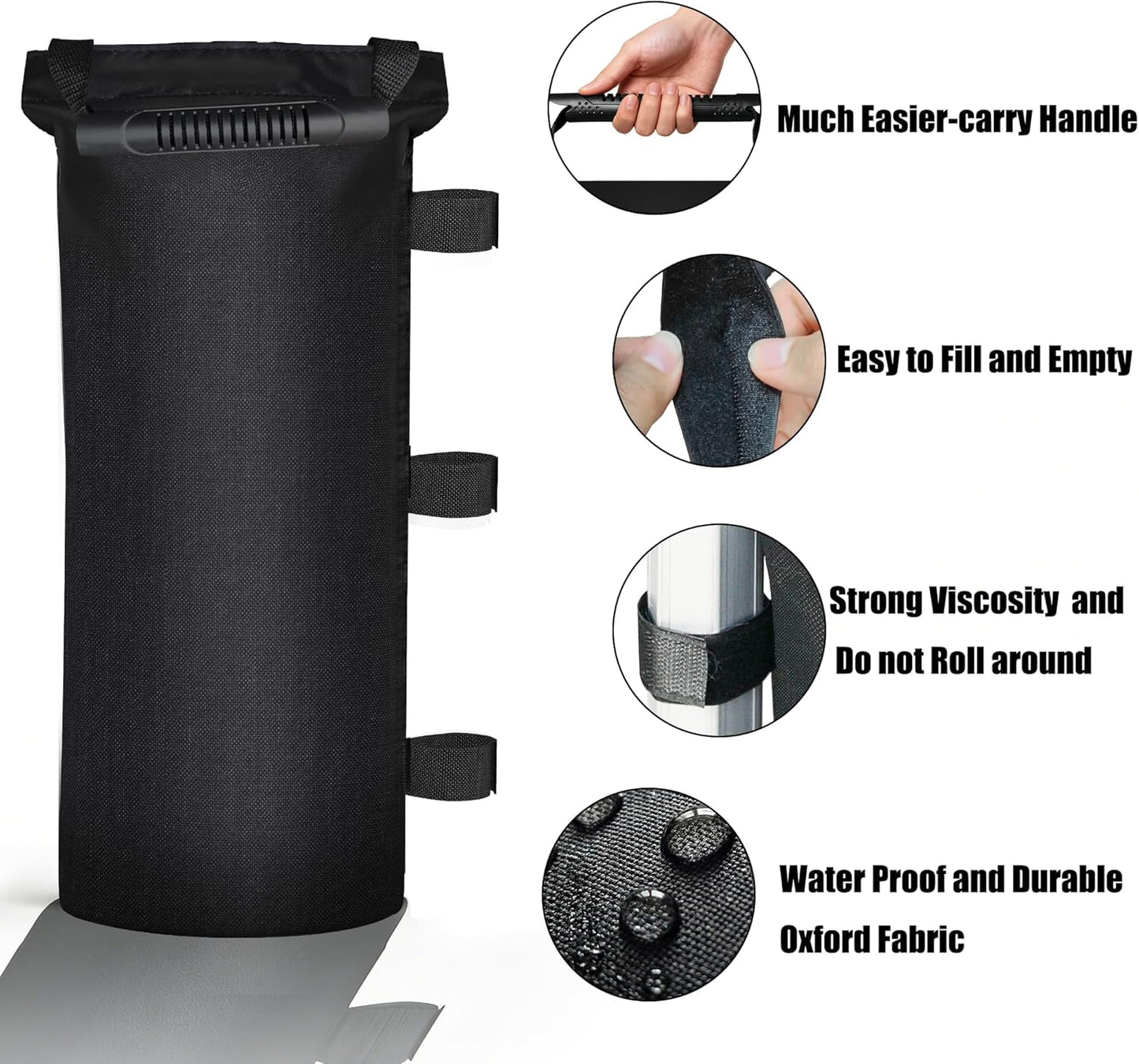 112 LBS Canopy Weights Sand Bags for Weight Windproof Pop up Canopy Tent (No Sand)-4 Pack