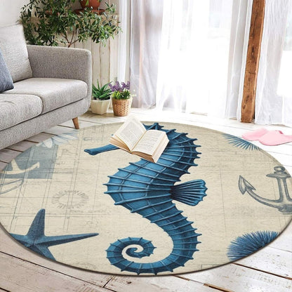 Soft Round Yoga Carpet, Office Chair Decor Round Mat for Carpet and Hardwood Floors Purple Butterfly