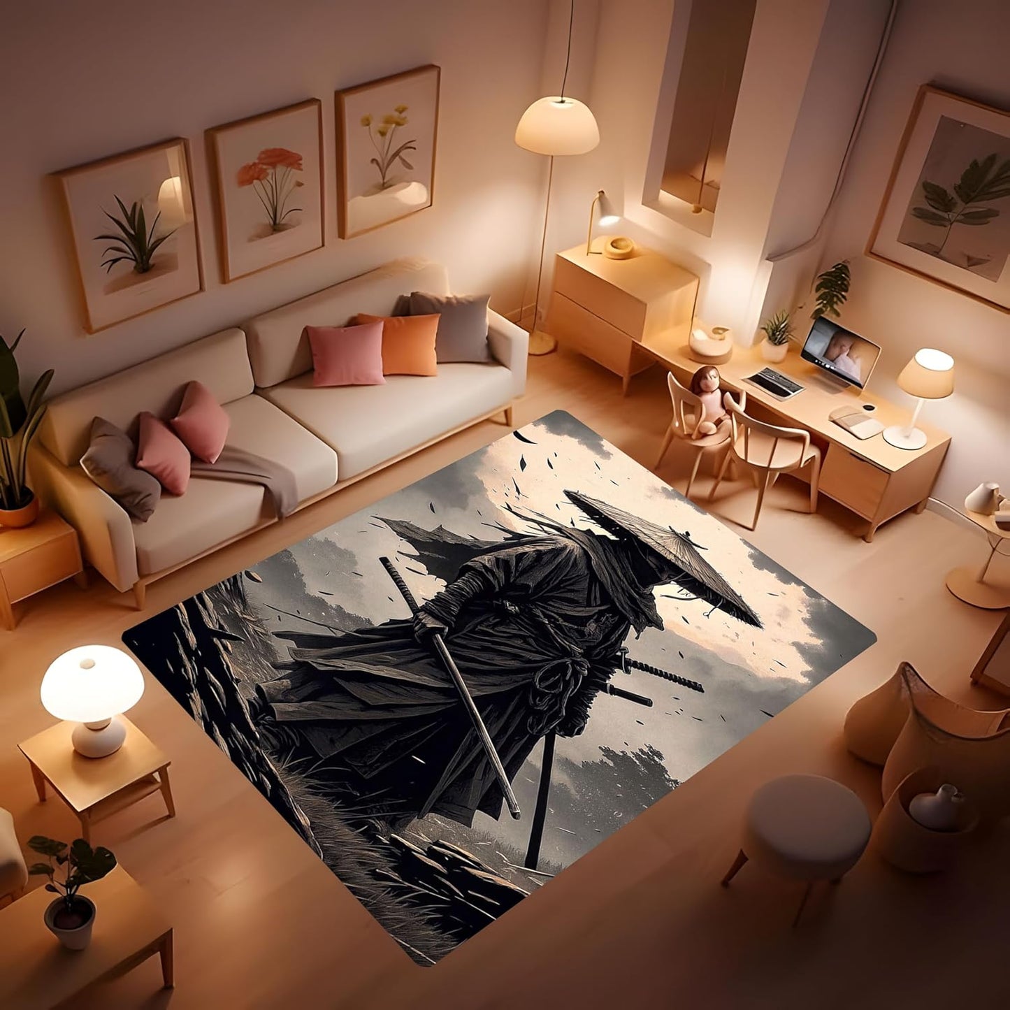 Butterfly Carpet Area Rug - Lovely Butterflies Printed Carpets for Kids Butterfly Theme Living Room Indoor Bedroom Decor Soft Polyester Yoga Mat 2'x3'