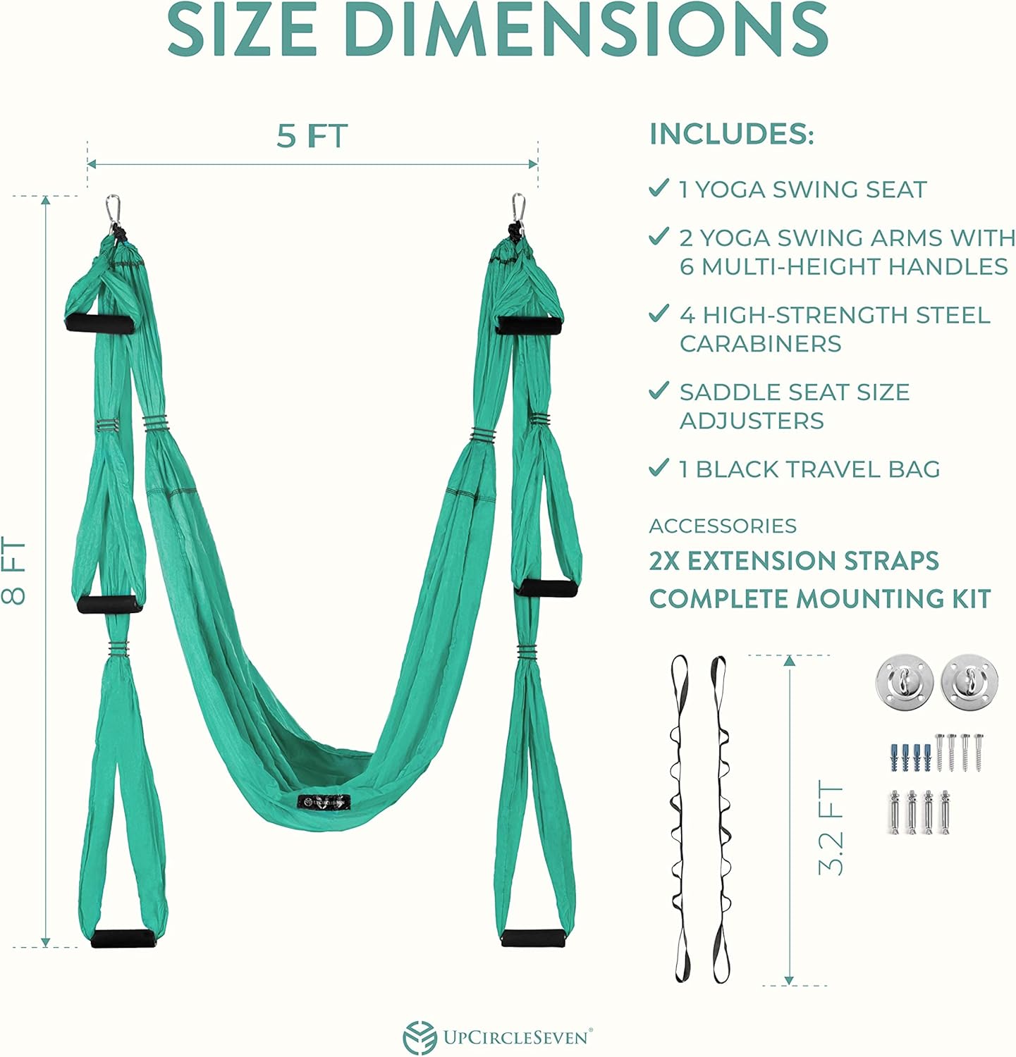 UpCircleSeven Aerial Yoga Swing Set Ceiling Mount Accessories