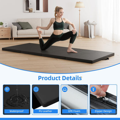 Polar Aurora 4'x10'x2 Thick Folding Gymnastics Exercise Mat Aerobics Stretching Yoga Mats