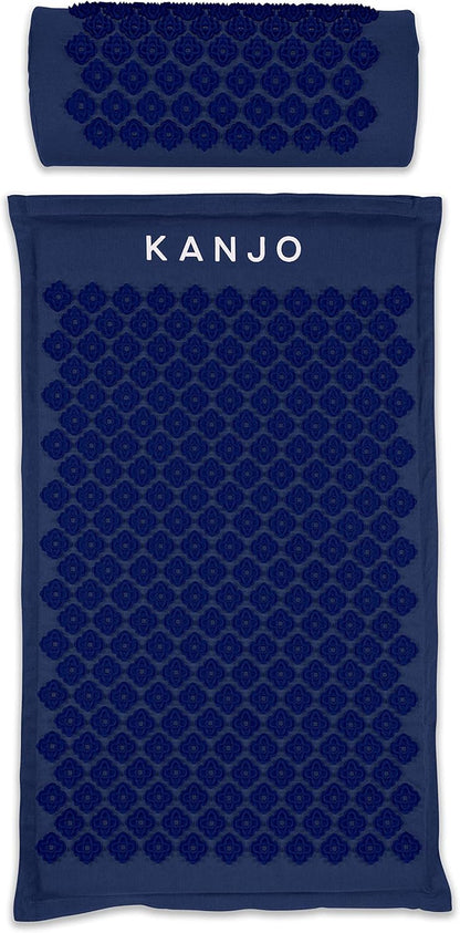 Kanjo Acupressure Mat and Pillow Set for Back Pain Relief & Neck Pain Relief, with Pressure Points for Muscle Pain Relief with Travel Bag - Amethyst