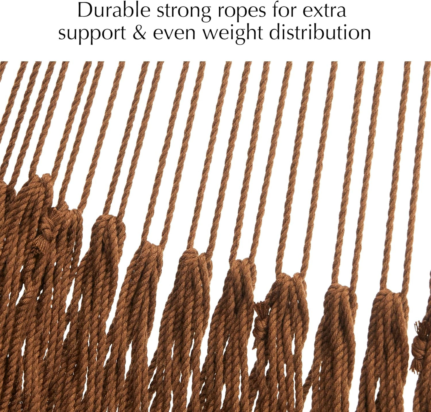 PNAEUT Handwoven Mayan Hammocks, Double Rope Hammock for Outdoor Outside & Indoor, Thick Soft 600 lbs Capacity Heavy-Duty, Includes Tree Straps, Carabiners & Carrying Bag (Nature, X-Large)