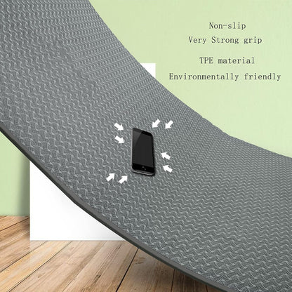 Yoga Mat 1/3" (8mm) Thick Non-Slip, Women Men Fitness & Exercise Mat, 72"Lx24"W Eco-Friendly TPE Workout Mat with Carrying Strap for Yoga, Pilates, Home Gym, Floor Exercises