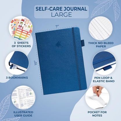 Clever Fox Self-Care Journal – Daily Reflection Notebook – Mental Health & Personal Development Planner, Meditation & Mood Log, A5 (Turquoise)