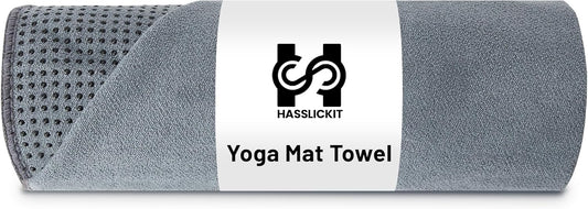 Non Slip Hot Yoga Towel with Grip Dots – Sweat Absorbent Microfiber Yoga Mat Towel for Hot Yoga, Pilates, Bikram & Fitness – 72"x24" Anti-Slip, Quick-Dry, Machine Washable
