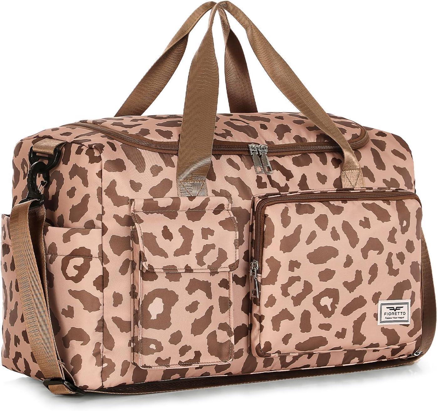 FIORETTO Women's Gym Duffle Bag with Shoes Compartment, 30L Capacity, Ideal for Travel, Gym, Sports, Duffel, Weekender