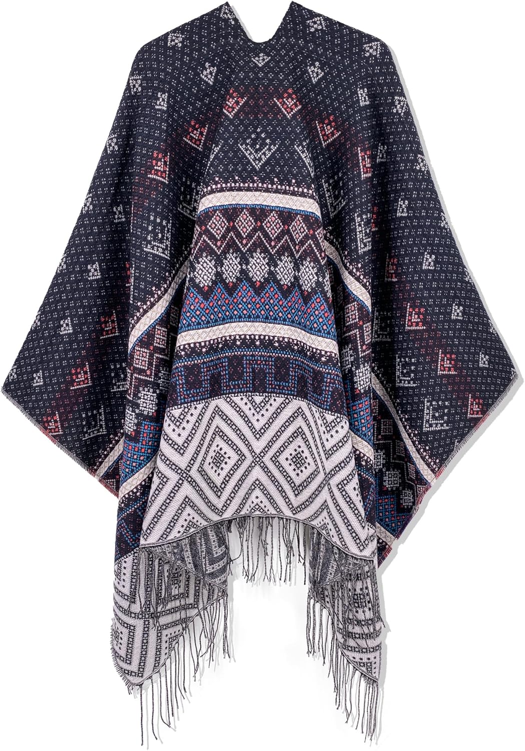 Moss Rose Women's Shawl Wrap Poncho Ruana Cape Open Front Cardigan Shawls for Spring Fall Winter