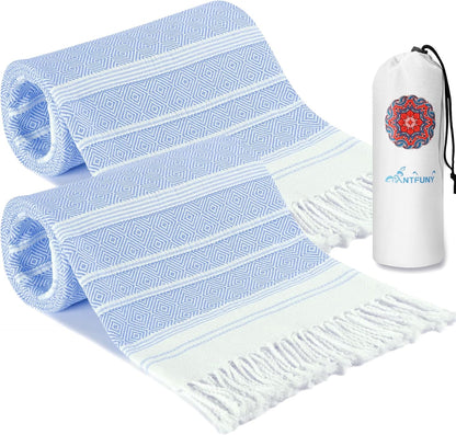 Antfuny Turkish Beach Towels Vacation Essentials Quick Dry Sand Free Oversized Bath Pool Swim Towel Extra Large XL Blanket Adult Travel Cruise Accessories Must Haves Clearance Stuff Necessities - Colors B