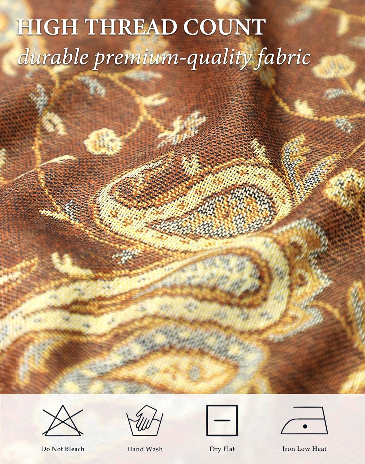 Achillea Reversible Paisley Pashmina Rave Scarf – Exotic Indian Shawls and Wraps for Evening Dresses, Festivals, All Seasons - Colors B