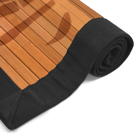 Red Lantern Bamboo Rug - Little Leaf - 4' x 6'
