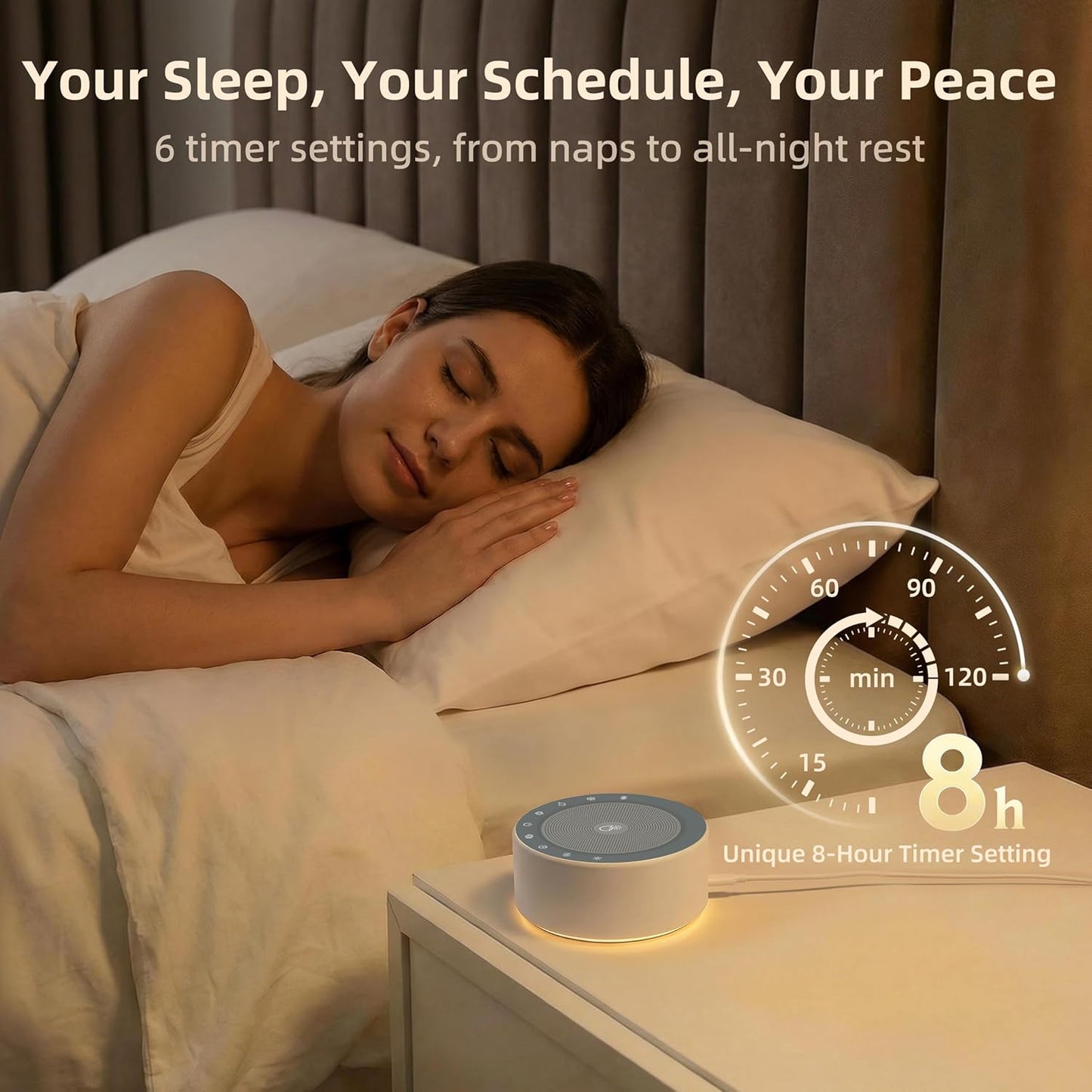 Kipcush Automatic Tibetan Meditation Bowl Sound Machine - 7 Himalayan Tones + 7 Color Night Light - Timer & Touch Control - No Manual Striking for Yoga, Chakra Healing, Stress Relief - Plug In