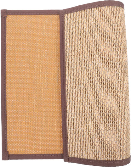 Beavorty Bamboo Rug Woven Straw Seat Cushion Japanese Style Rattan Futon Sitting Pad Tatami Floor Pillow for Zen Garden Yoga Practice or Meditation Light Brown Japanese Tatami Mat