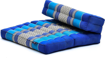 Leewadee Foldable Floor Mattress – 2 in 1 Floor Meditation Mat for Yoga and Relaxation, Seating Futon with Kapok