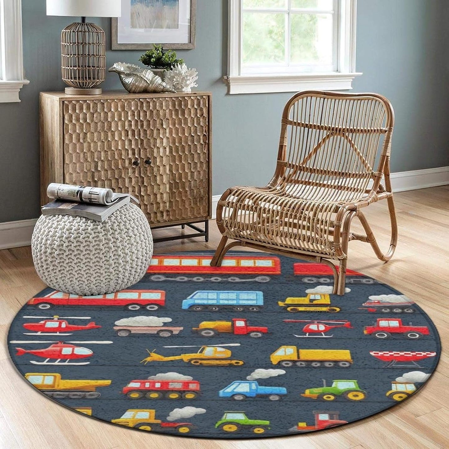 Large Home Decor Mat, Soft Round Yoga Carpet, Non Slip Machine Washable Home Office Circle Rug Gothic Witchy Sun Moon Mushroom Moth