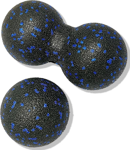 Peanut Massage Ball - Double Lacrosse Massage Ball & Mobility Ball for Physical Therapy - Deep Tissue Massage Tool for Myofascial Release, Muscle Relaxer, Acupoint Massage