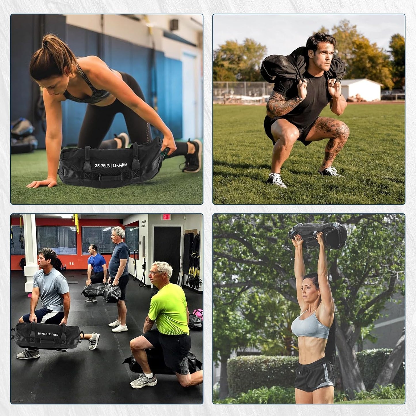 Adjustable Sand Bags for Working Out,Sandbags for Workout for Yoga, Strength Training and Full-Body Workouts