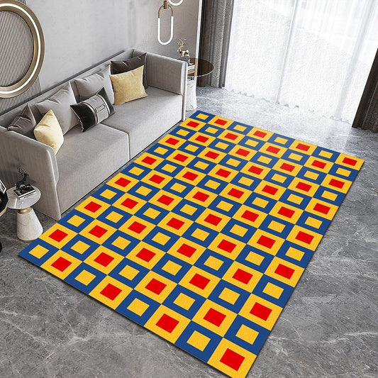 Luxury Emerald Green Gold Gray Area Rug, Abstract Tie Dyeing Indoor Printed Rugs, for Living Room Bedroom Hotel Home Decor Doormat Entrance Hall Yoga Room Patio(2x6ft - Colors B