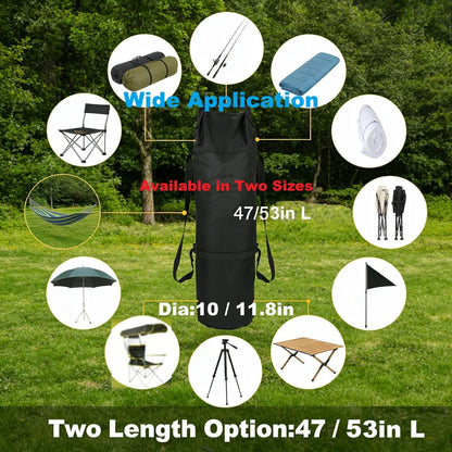 XXL(53" X 11.8") Camping Storage Bag,600D Oxford Fabric Gear Bag with Adjustable Shoulder Straps & Hook Loop Closure & Side Pocket, 2 for Outdoor Camping Hiking Travel(1 Pack)