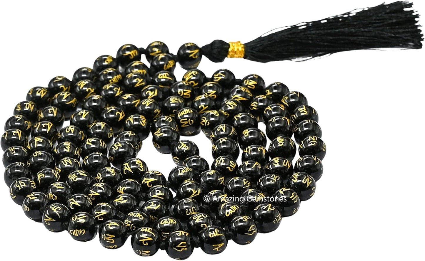 Amazing Gemstone 108 Beads Handmade Mala (Knotted, Rudraksha) - Colors A