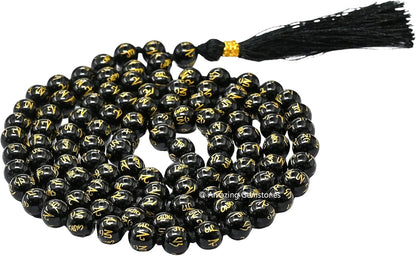 Amazing Gemstone 108 Beads Handmade Mala (Knotted, Rudraksha) - Colors A