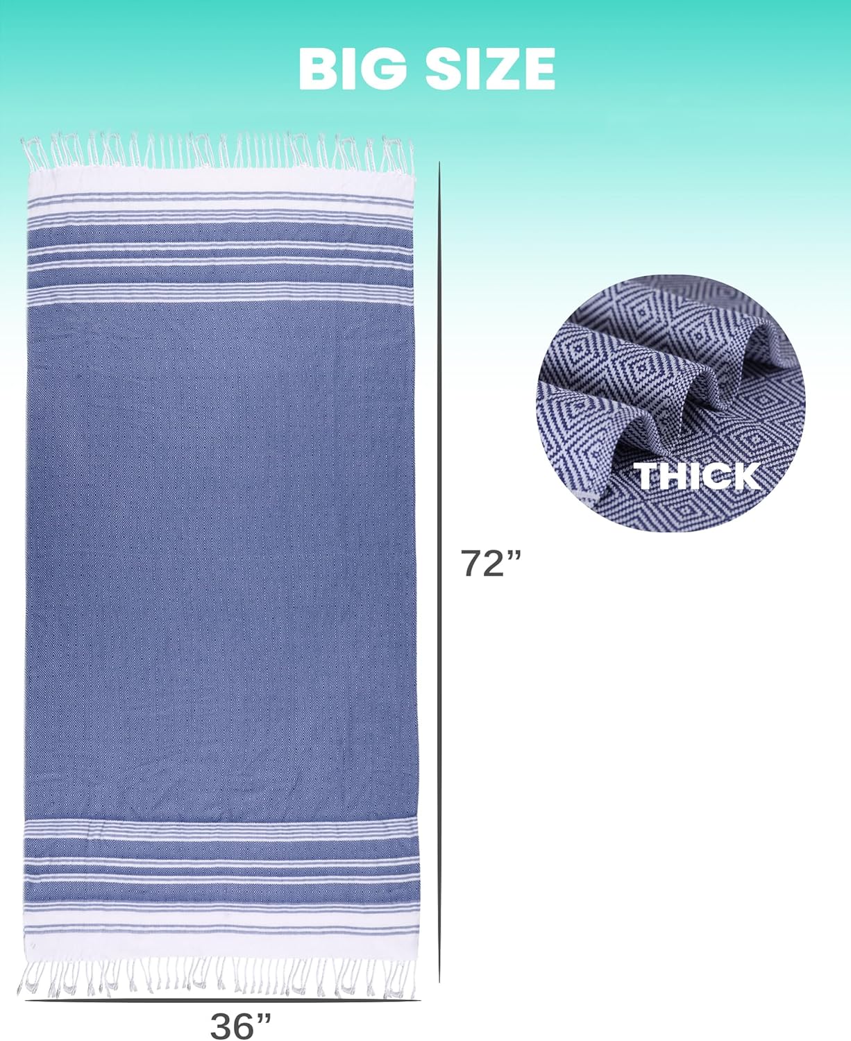 Turkish Beach Towels Vacation Essentials Yoga Blanket Pool Workout Towel Oversized Sand Free Quick Dry Lightweight Meditation Supplies Mat Cover Surf Boat River Float Accessories Gym Excise Stuff