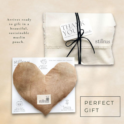 Stillnus Eternal Weighted Eye Pillow – Hand-Dyed One of a Kind, Bamboo Cotton & Organic Flaxseed, Luxury Self Care & Feel Better Gift for Women
