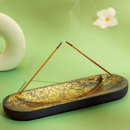 raajsee Wooden Brown Incense Holder -Incense Burner Holder –Ash Catcher - Incense Stick Holder - Meditation & Yoga - Great Gift for Any Occasion Size 11x4 inch