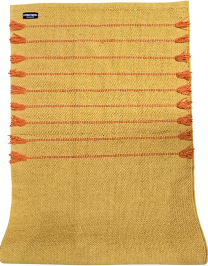 Indian Handmade100 % Organic Anti Skid Multi Colour Cotton Yoga Mat - Eco-Friendly Hand-Woven Rug - Non-Slip & Thick (24”x72”x5mm) for Hot yoga & Everyday Fitness at Home - Comfortable & Foldable Extra-Long Mat