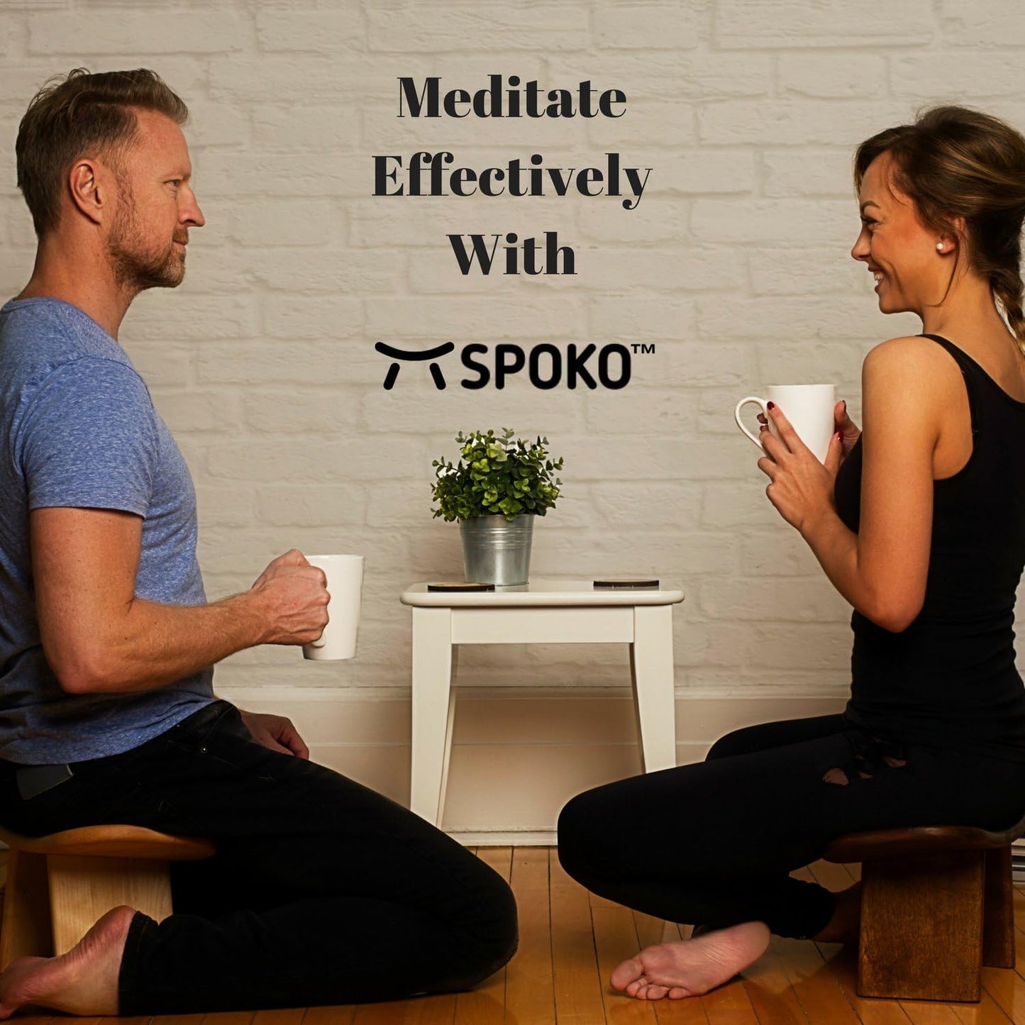 SPOKO Meditation Bench Chair, Travel Version, The Original Posture Certified Wood Kneeling Stool, Best Ergonomic Wooden Chair, Perfect Seat for Yoga, Prayer, Seiza