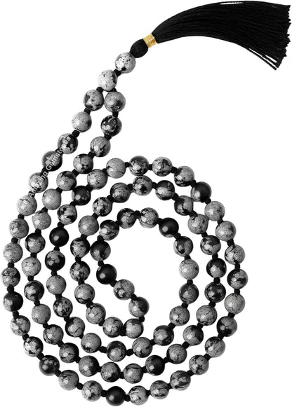 Amazing Gemstone 108 Beads Handmade Mala (Knotted, Rudraksha) - Colors A