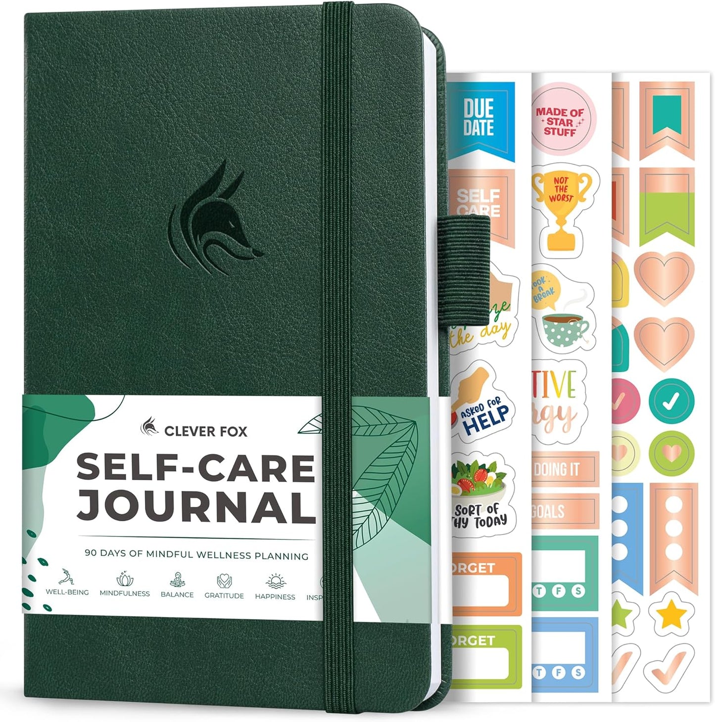 Clever Fox Self-Care Journal – Daily Reflection Notebook – Mental Health & Personal Development Planner, Meditation & Mood Log, A5 (Turquoise)