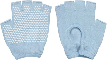 Yoga Gloves, Non Slip Fingerless Pilates Gloves Breathable Exercise Workout Mittens