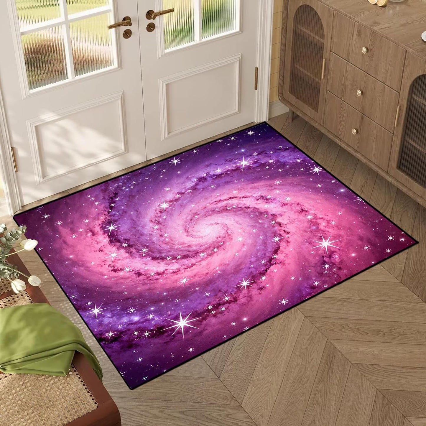 5' X 7' Queen and King Rug Black Grey Area Rugs Dining Living Room Bedroom Kitchen Office Yoga Room Washable Floor Mat Doormats Throw Rug Carpet Room Decor