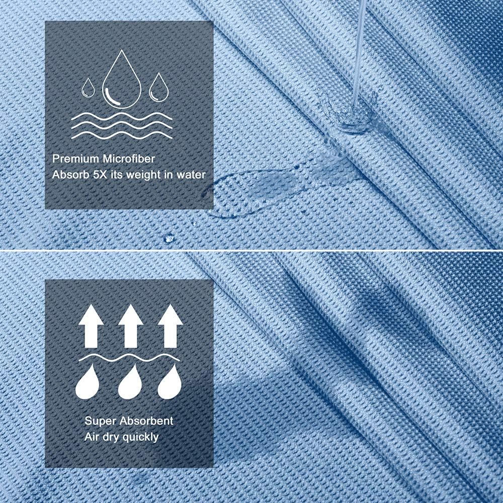 Heathyoga Hot Yoga Towel Non Slip, Microfiber Non Slip Yoga Mat Towel, Exclusive Corner Pockets Design, Dual-Grip, Sweat Absorbent, Perfect for Hot Yoga, Bikram, Pilates and Yoga Mats