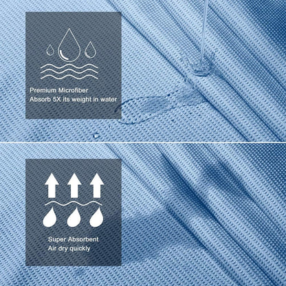 Heathyoga Hot Yoga Towel Non Slip, Microfiber Non Slip Yoga Mat Towel, Exclusive Corner Pockets Design, Dual-Grip, Sweat Absorbent, Perfect for Hot Yoga, Bikram, Pilates and Yoga Mats